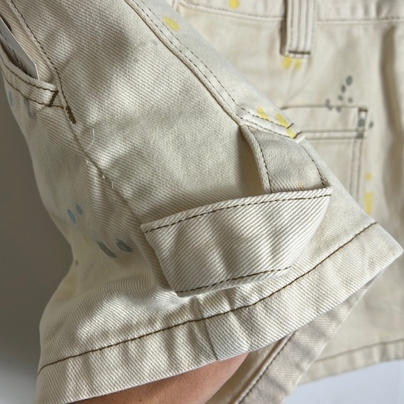 NWT Pacsun Paint Splatter Cream Shorts Size 29 Y2K - Picture 10 of 13